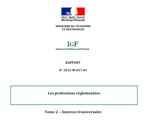 Couverture du rapport de l'Inspection Générale des Finances à propos du notariat.
