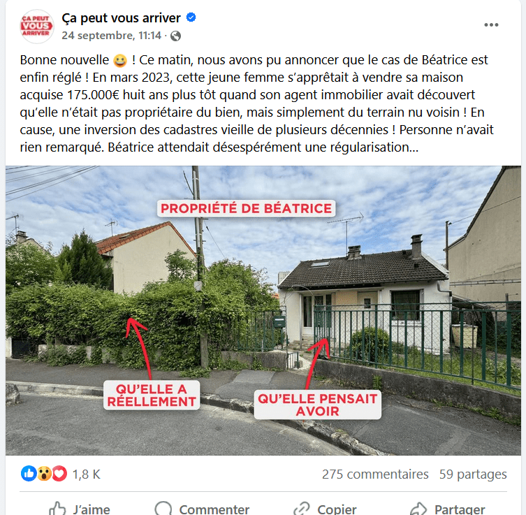 Mars 2023 – Septembre 2024. 18 mois de galères et Julien Courbet remercie chaleureusement les&nbsp;notaires!