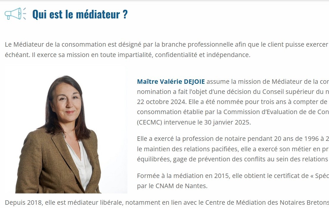 Valérie DEJOIE, le nouveau Médiateur du&nbsp;Notariat